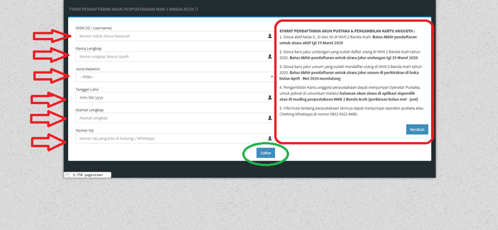 Cara Daftar Kartu Pustaka Siswa Di Aplikasi Slims Sispendik